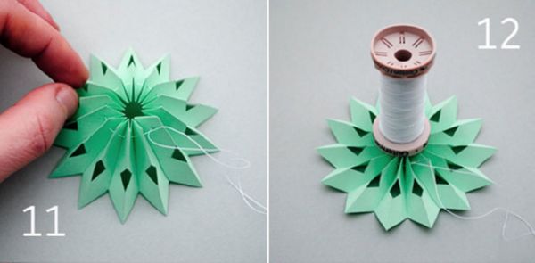 Schöne Schneeflocken für das neue Jahr 2017 mit ihren eigenen Händen aus Papier - Diagramme und Fotos in Etappen. Meisterkurse für Kinder auf großen Schneeflocken in Origami-Technik