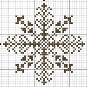 Neujahrsstickerei: Schneeflocken
