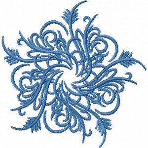 Neujahrsstickerei: Schneeflocken