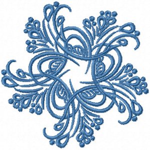 Neujahrsstickerei: Schneeflocken
