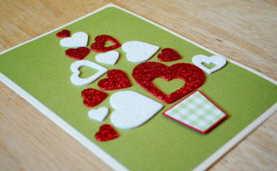 Weihnachtskarte mit Scrapbooking-Stil für das neue Jahr 2015 mit eigenen Händen