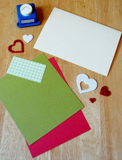 Weihnachtskarte mit Scrapbooking-Stil für das neue Jahr 2015 mit eigenen Händen