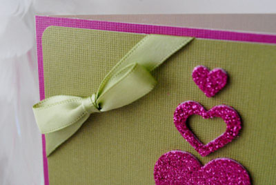 Weihnachtskarte mit Scrapbooking-Stil für das neue Jahr 2015 mit eigenen Händen