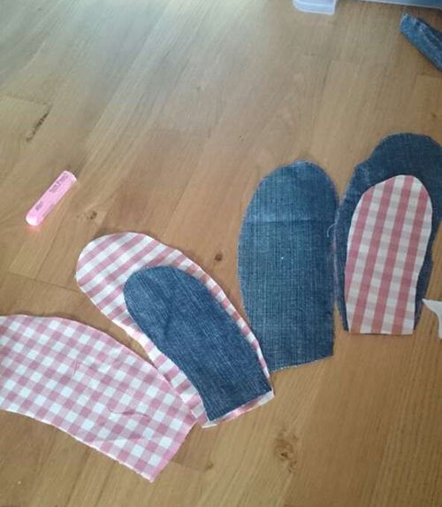 Stofftier Hase mit den eigenen Händen