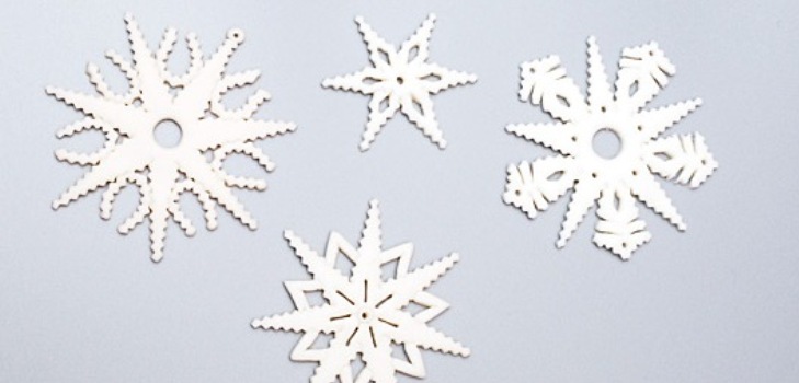 viele Schneeflocken