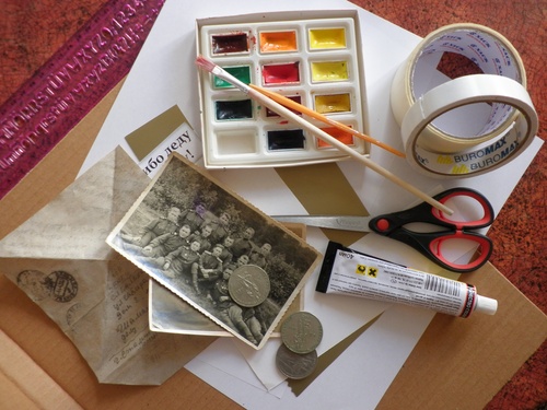 Scrapbooking: eine Handarbeit vom 9. Mai mit ihren eigenen Händen in der Schule Scrapbooking: eine Handarbeit vom 9. Mai mit ihren eigenen Händen in der Schule