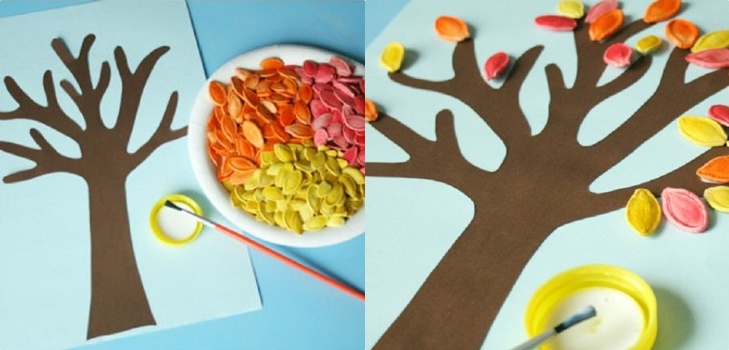 Handwerk "Geschenke des Herbstes" mit eigenen Händen aus natürlichen Materialien für Kindergarten und Schule