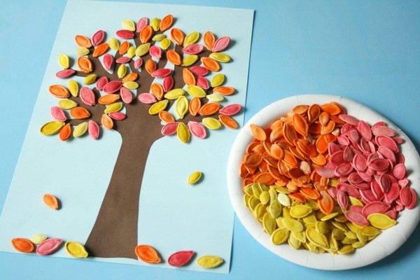 Handwerk "Geschenke des Herbstes" mit eigenen Händen aus natürlichen Materialien für Kindergarten und Schule