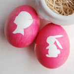 Basteln für Ostern: Osterei mit Silhouette