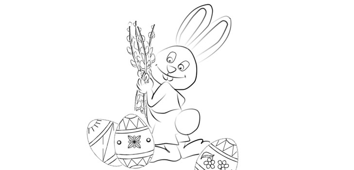 Färbender Osterhase