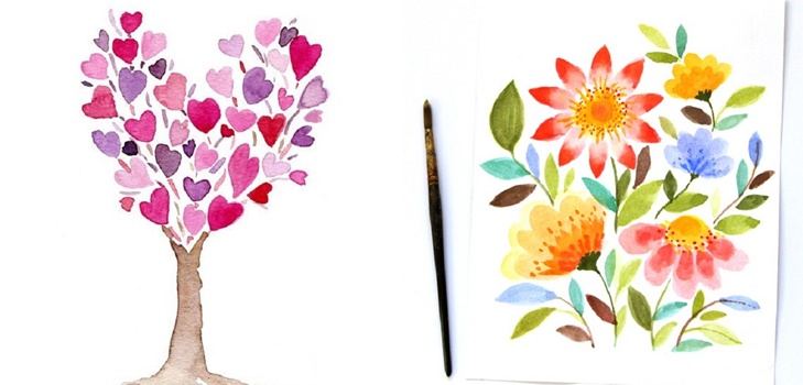 Muttertag mit eigenen Händen zeichnen: Bleistift, Farben, Kindergarten, Schule