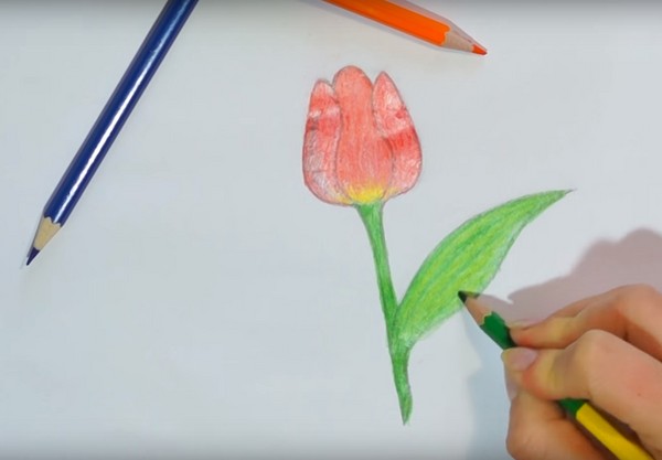 Muttertag mit eigenen Händen zeichnen: Bleistift, Farben, Kindergarten, Schule