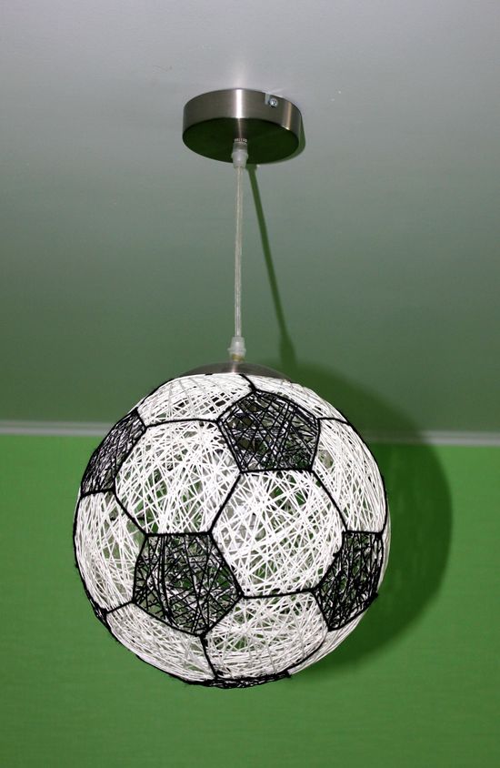 Lampe mit eigenen Händen Ein Fußball: ein Meisterkurs mit einem Foto. Leuchte für ein Kinderzimmer eigene Hände