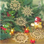 Gestrickte Schneeflocken