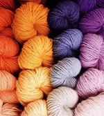 Stricken mit Stricknadeln