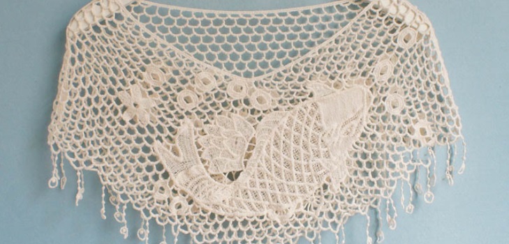 Durchbrochene Sommerbluse "Romantik des Sommers" mit Stricknadeln