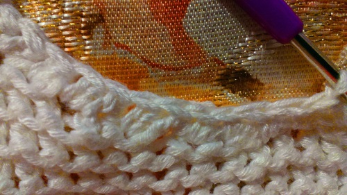 Durchbrochene Sommerbluse "Romantik des Sommers" mit Stricknadeln