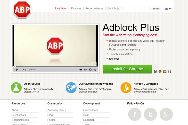 Wo kann ich die Adblock-Anwendung herunterladen?