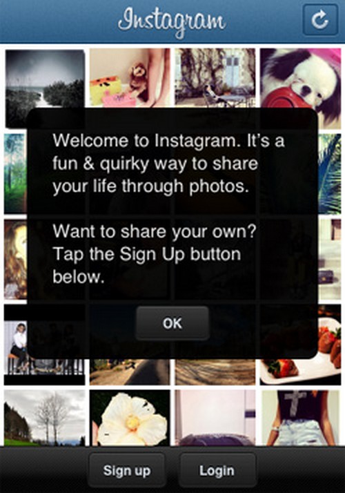 Anleitung zur Registrierung in Instagram