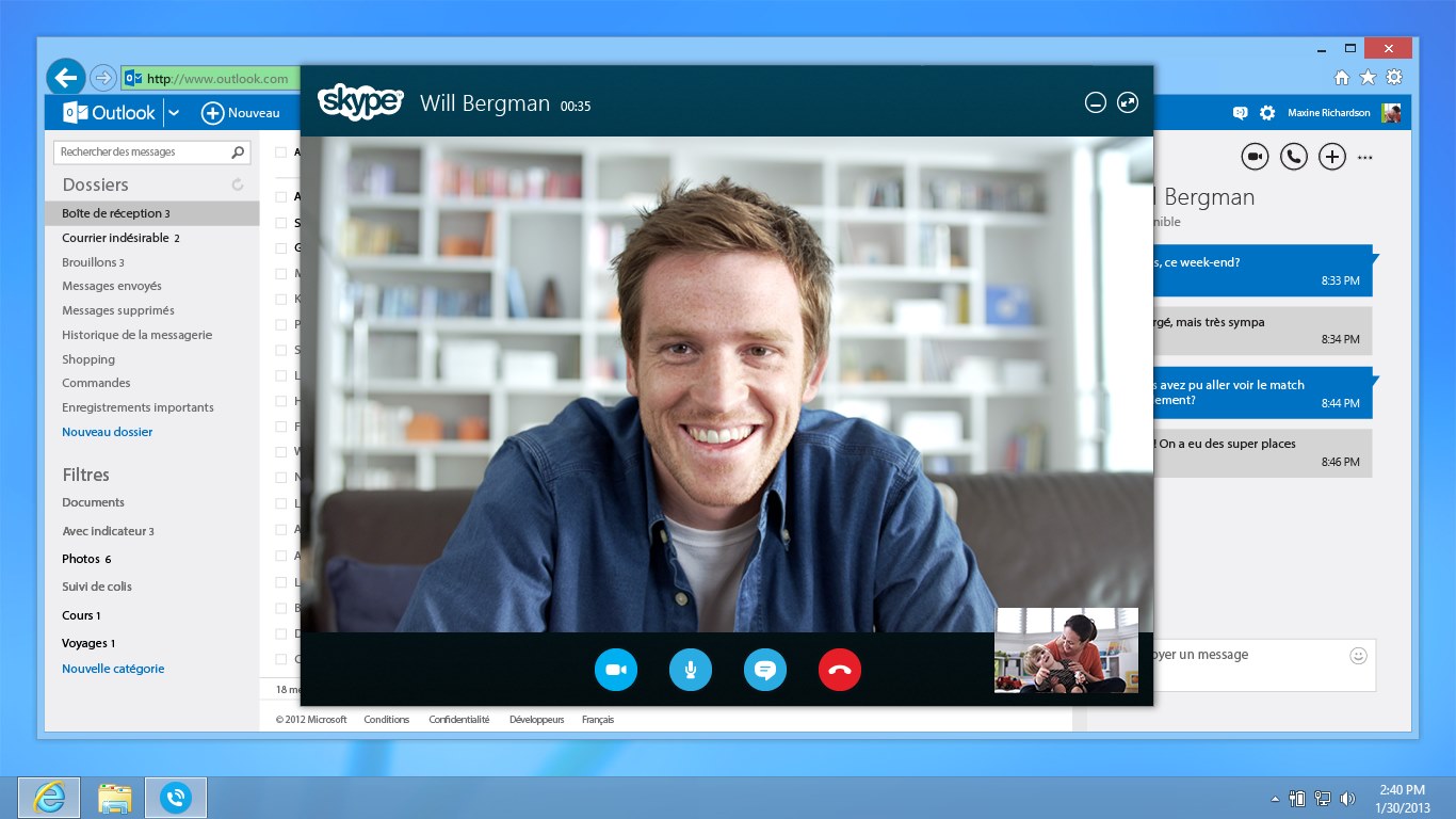 Mann in Skype