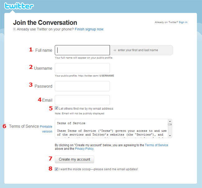 Wie registriere ich mich bei Twitter? Wie registriere ich mich bei Twitter?