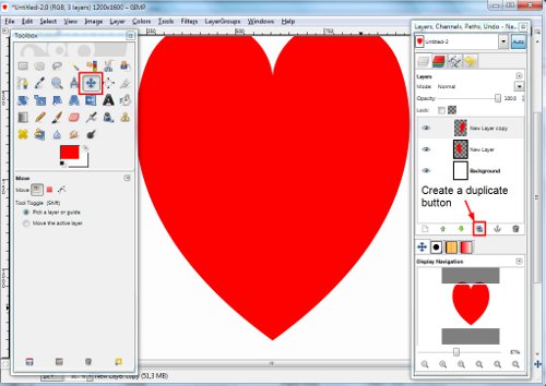 Valentines mit ihren eigenen Händen: Zeichnen Sie ein Herz in GIMP