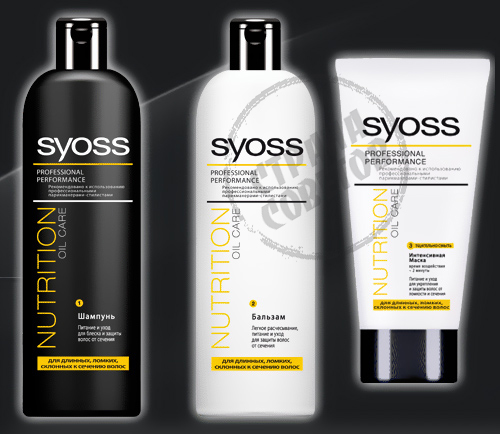 Syoss Nutrition Oil Care Shampoo, Balsam, Maske