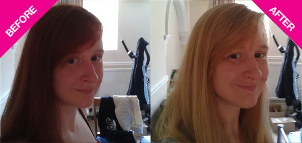 Blondes Haar: Foto vor und nach dem Färben zu Hause