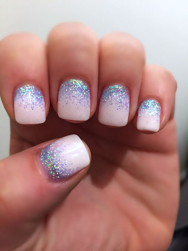 Glitzer- und Swarovski-Steine ​​als Trend der Wintermaniküre 2016-2017