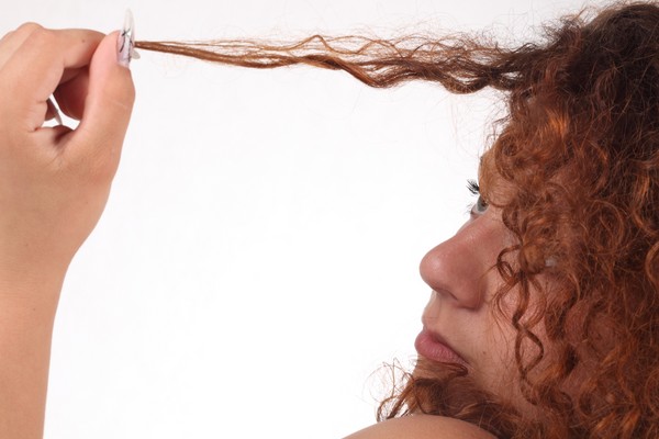 Chemie der Haare mit einem Foto