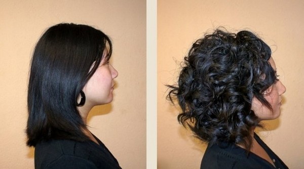 Chemie der Haare mit einem Foto