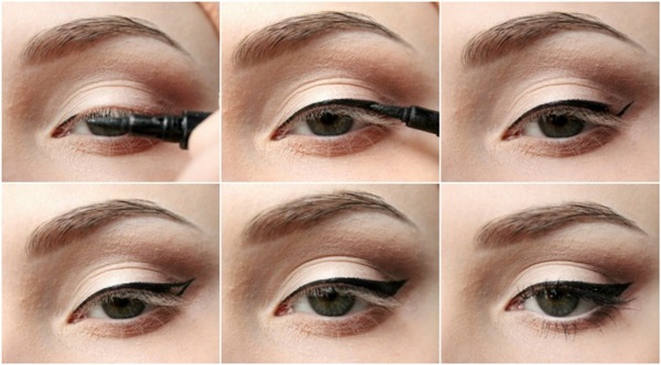Wie zeichne Pfeile vor Eyeliner