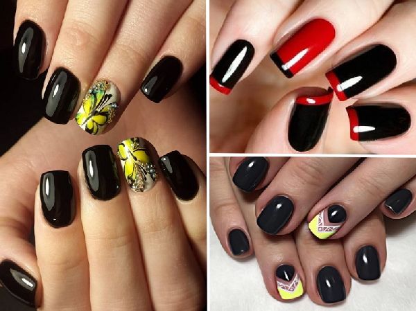 Maniküre total schwarz - Herbsttrend 2016