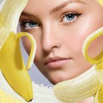 Maske von einer Banane für das Gesicht