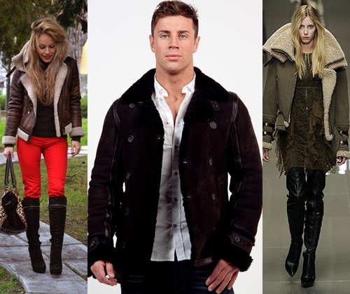 Modische Damen- und Herrenschaffelle im Winter 2013-2014 (Foto)