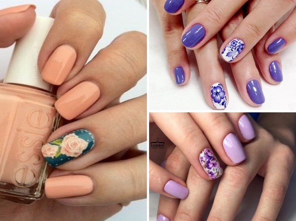 Nailart an einem Nagel - Herbsttrend 2016