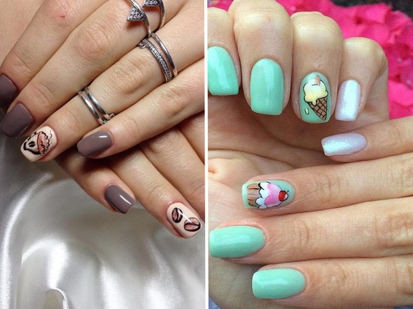 Nailart an einem Nagel - Herbsttrend 2016