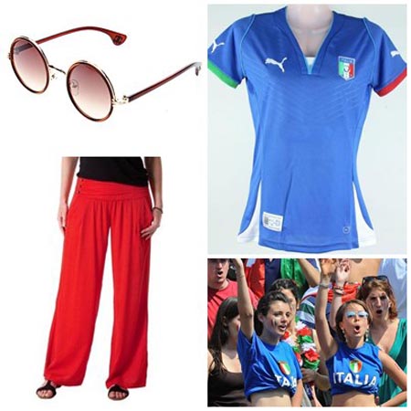 Das Outfit der Cheerleaderin eines stilvollen europäischen Landes - Italien