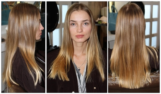 Haarfärbung in zwei Farben