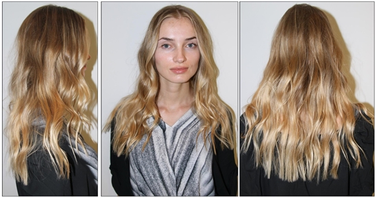 Haarfärbung in zwei Farben