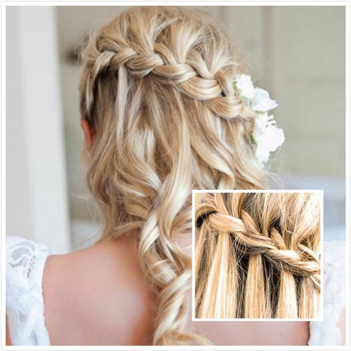 Frisuren auf dem Abschlussball: lange Haare