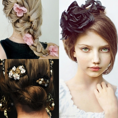 Frisuren mit Blumen 2013
