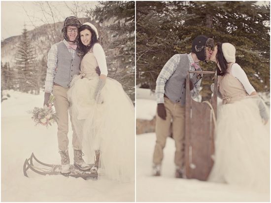 Ideen für ein Hochzeitsfotoshooting im Winter