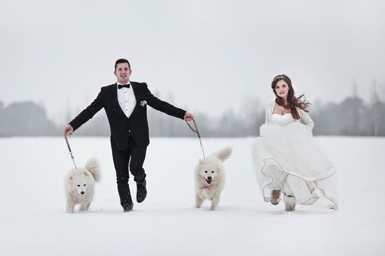 Ideen für ein Hochzeitsfotoshooting im Winter