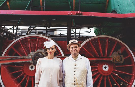 Hochzeitssession im Retro-Stil