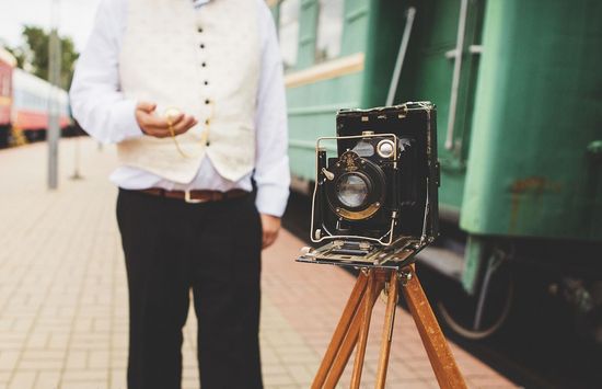 Hochzeitssession im Retro-Stil