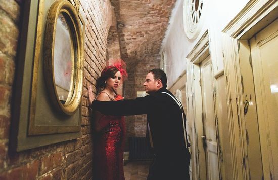 Hochzeitssession im Retro-Stil