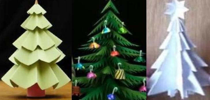 Weihnachtsbäume aus Papier