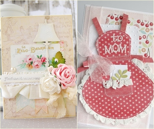 Wie man eine Postkarte für Mama mit eigenen Händen macht