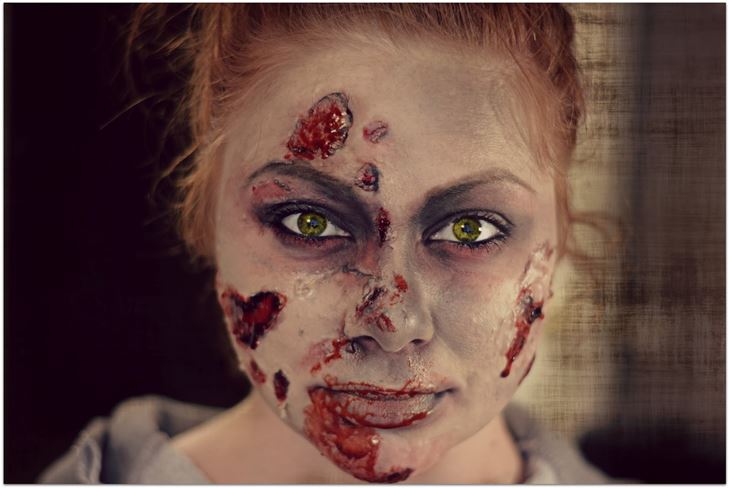 Zombie Makeover für Halloween: Foto, Video, wie man seine eigenen Hände macht